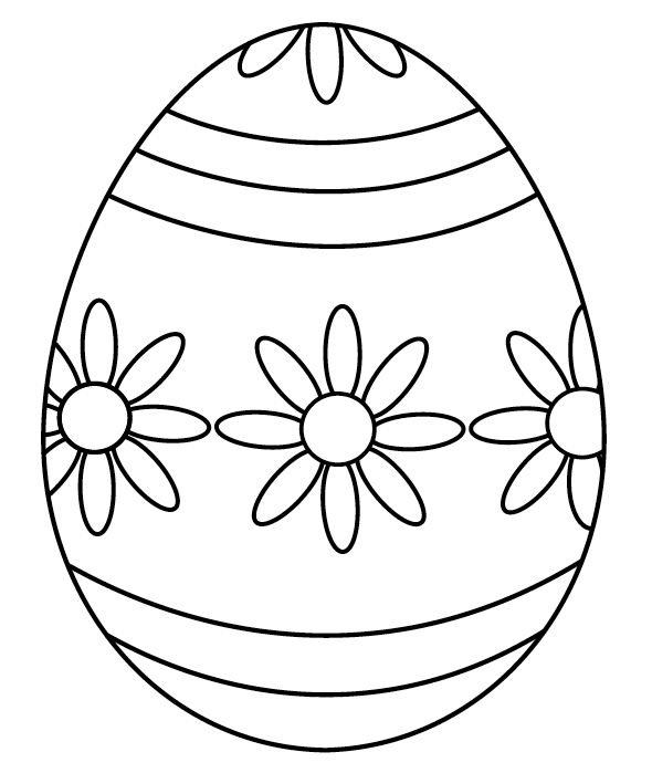 Пасхальное яйцо раскраска шаблон
