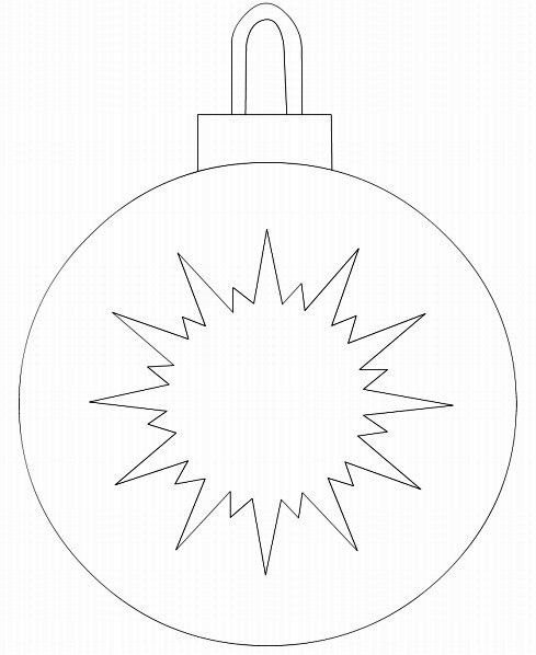 Новогодний шар трафарет для вырезания