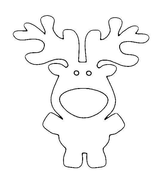 Трафарет оленя для печенья
