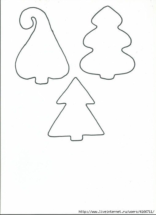 Трафареты для елочных игрушек из фетра