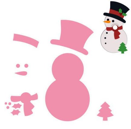 Снеговик из фетра шаблон