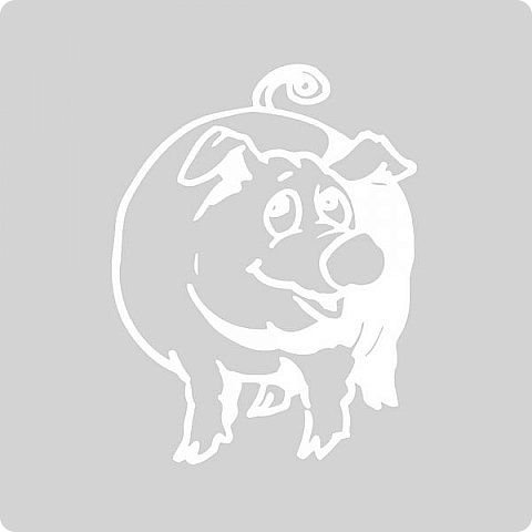 Трафарет свиньи для вырезания