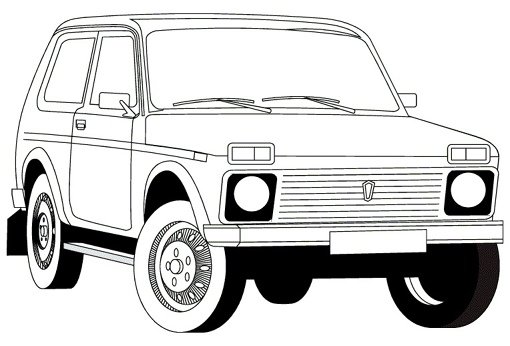 ВАЗ 2131 Нива раскраска