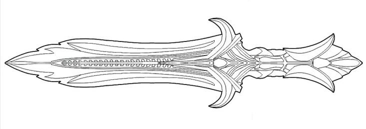 Кинжал раскраска