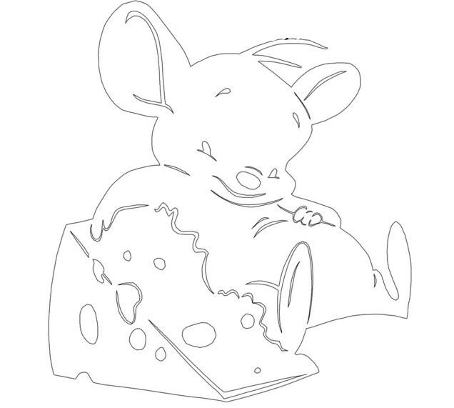 Трафарет мышки