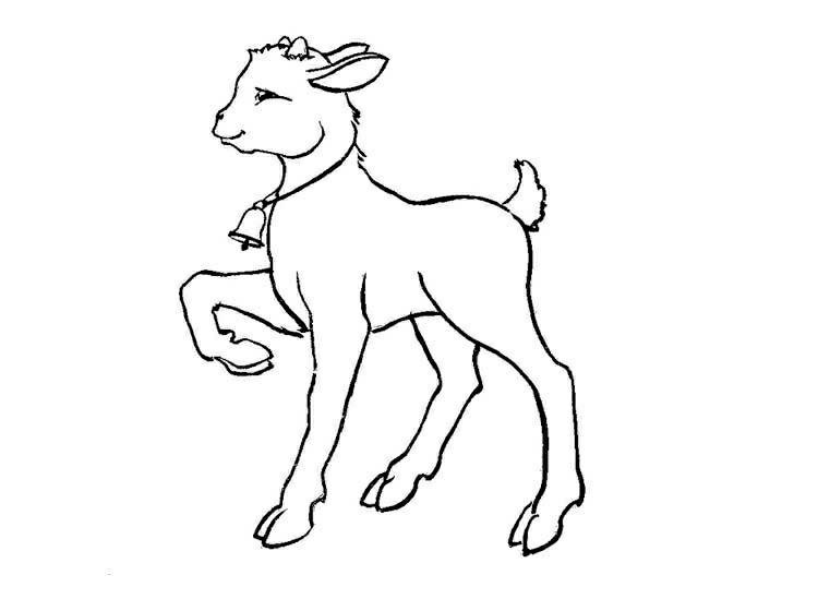 Раскраска козлика для детей