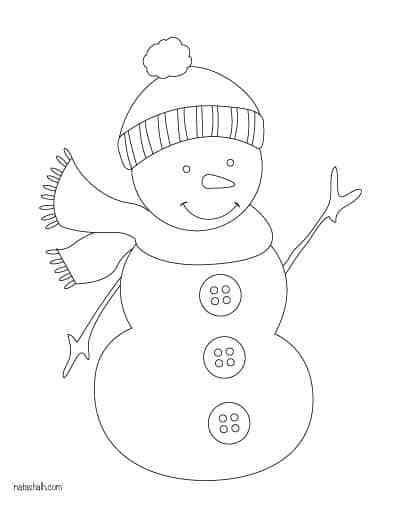 Трафарет снегеговик из фетр