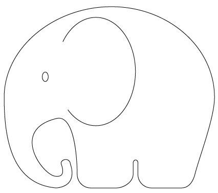 Слон из фетра шаблон