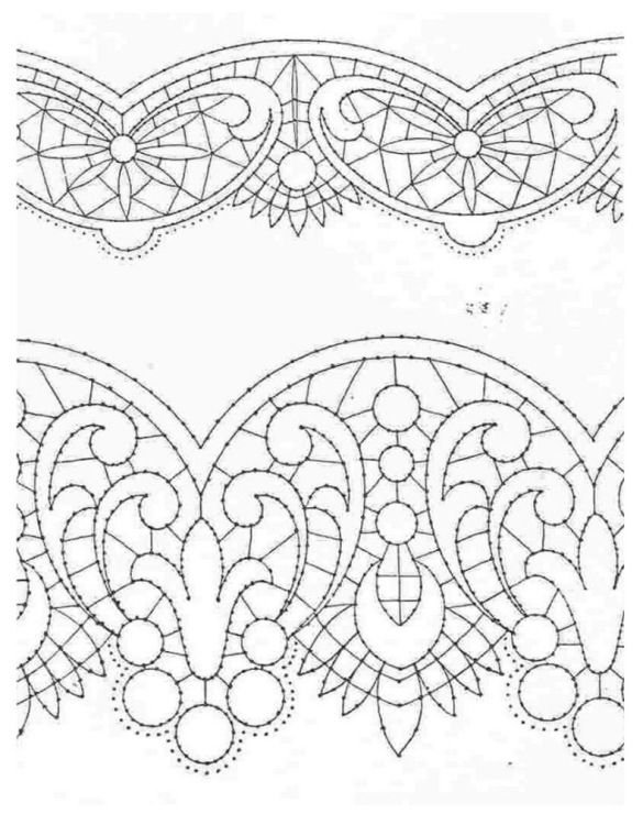 Трафарет кружева Ришелье