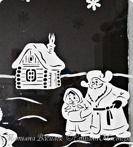 Сказочный сюжет для окон на новый год