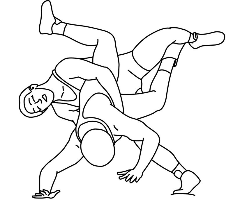 Греко Римский борец рисунок