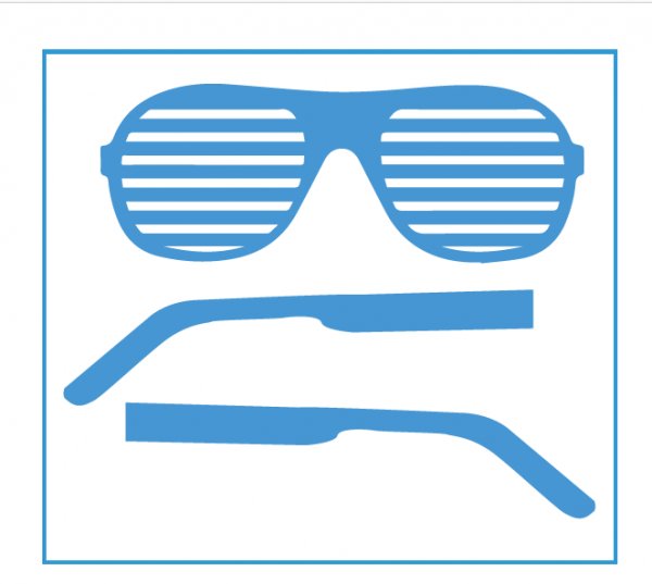 Макет очков для 3д ручки