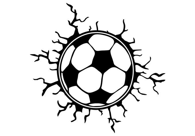 Наклейка на стену футбольный мяч