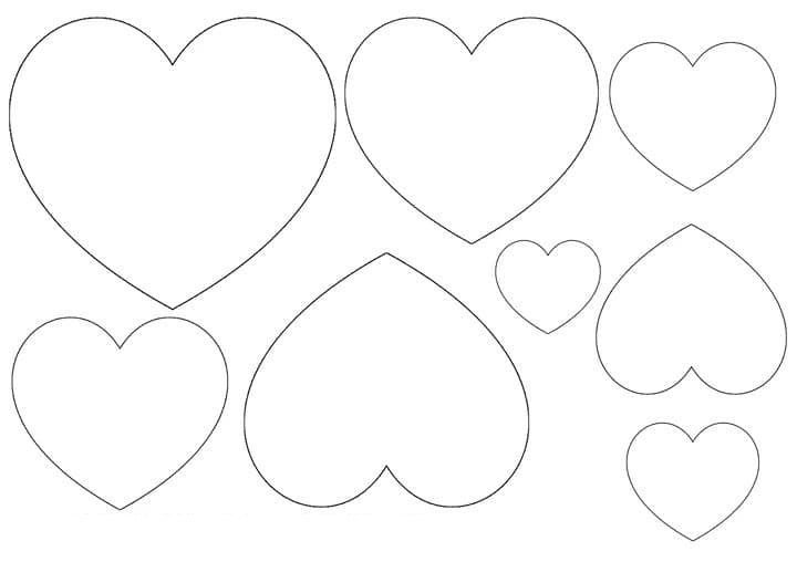 Сердечко трафарет для вырезания