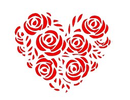 Сердце цветок для вырезания