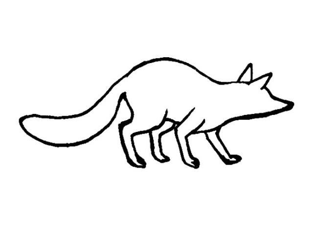 Лисичка трафарет