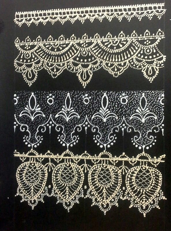 Точечная роспись кружево