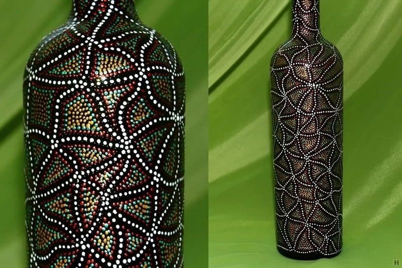 Точечная расписка бутылок