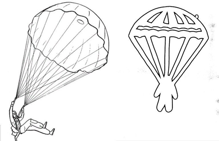 Парашют шаблон для вырезания