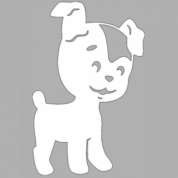 Трафареты на окна собака