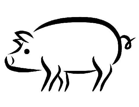 Поросенок контур