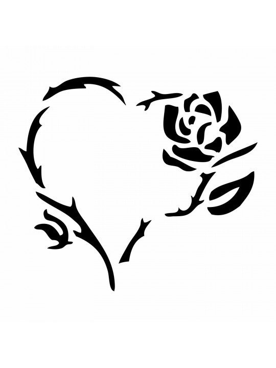 Трафарет розы для вырезания