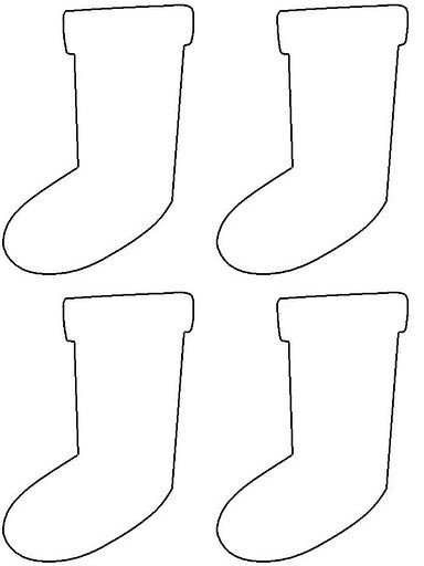 Сапожок трафарет