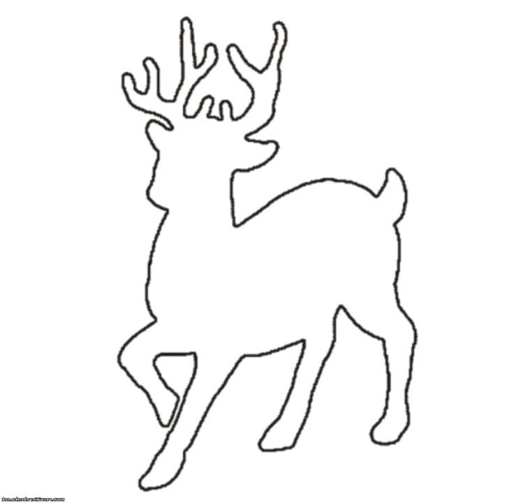 Трафарет оленя для вырезания