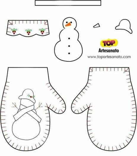 Выкройки игрушек на елку