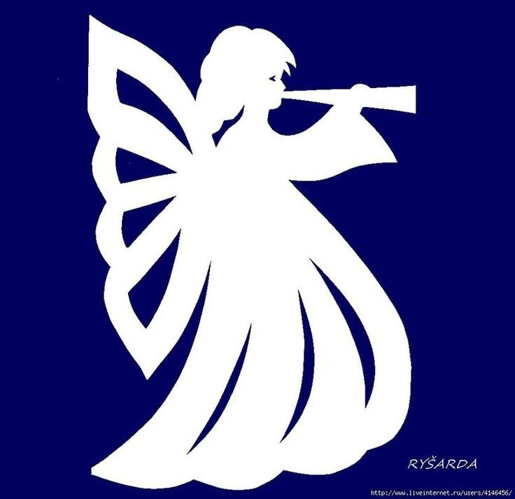 Ангел Рождественский вырезанка