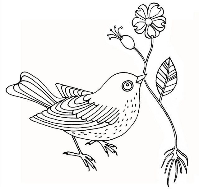 Птичка рисунок