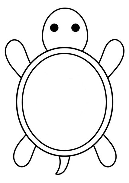 Трафарет черепахи для вырезания