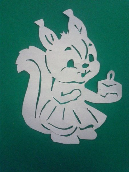 Заяц для вырезания на окно