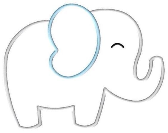 Шаблон слоника для аппликации