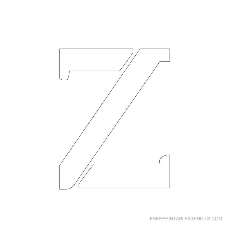 Буква z трафарет для вырезания