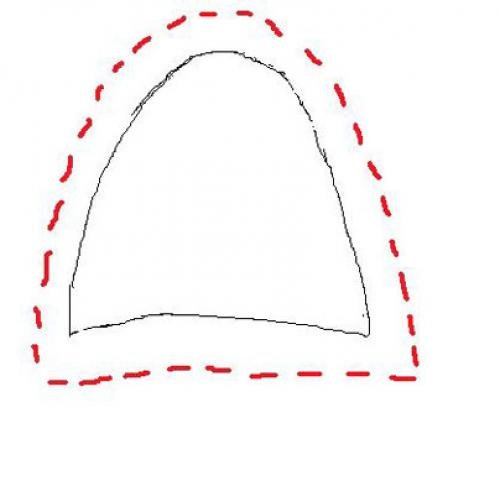 Уши трафарет