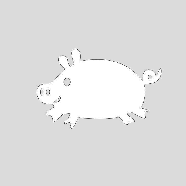 Поросенок трафарет