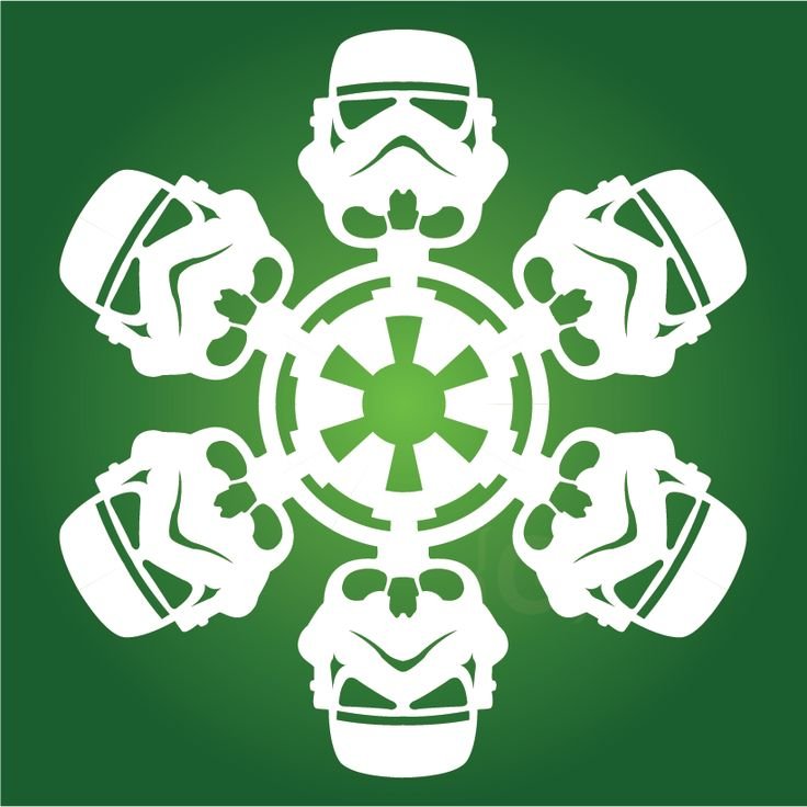 Трафарет снежинок Star Wars