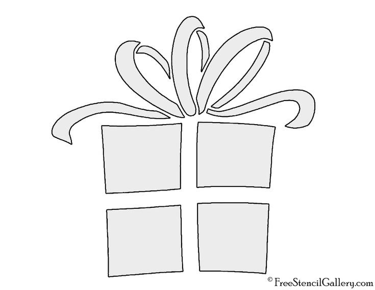 Трафареты на окна новогодние подарки