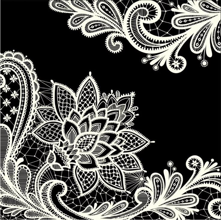 Орнамент на черном фоне