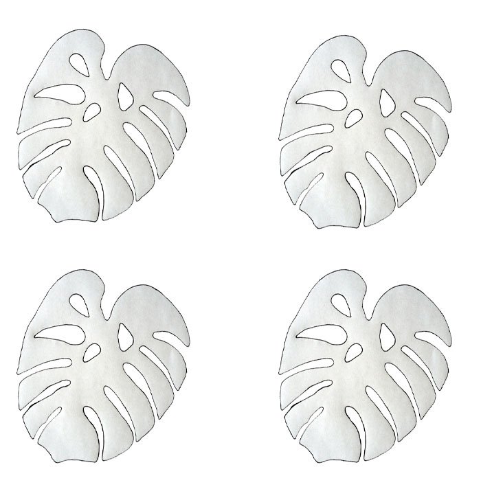 Трафарет листьев для глины