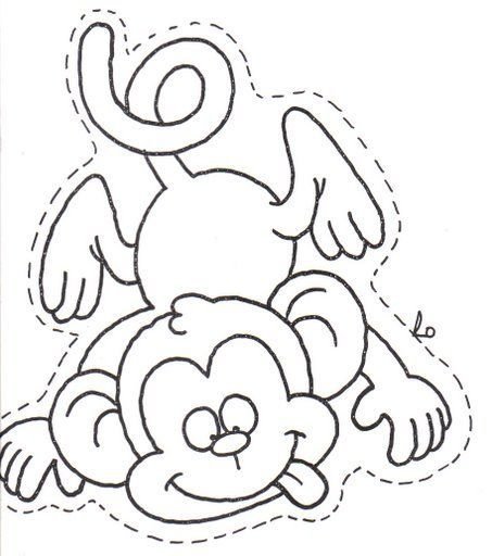Трафарет обезьянки