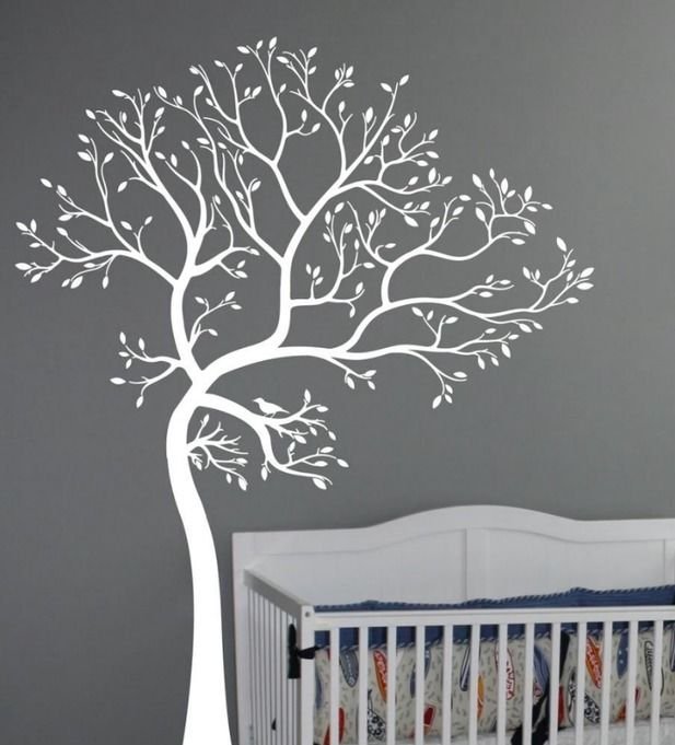 Трафарет дерева на стену