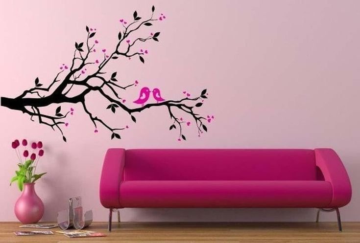 Рисунки на стенах в интерьере