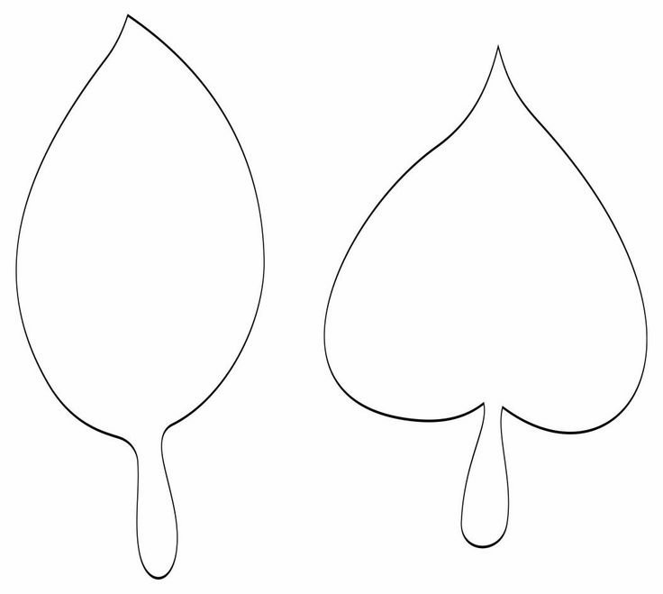 Трафарет листика для вырезания