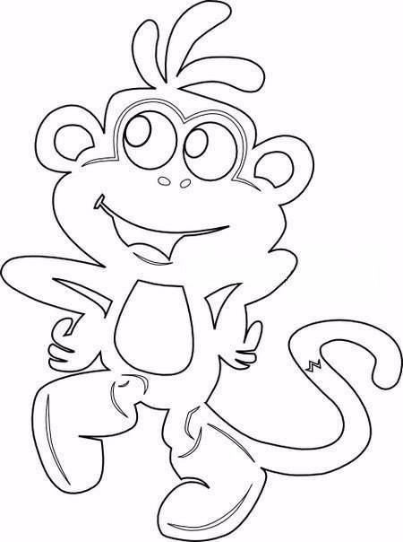 Трафарет обезьяны