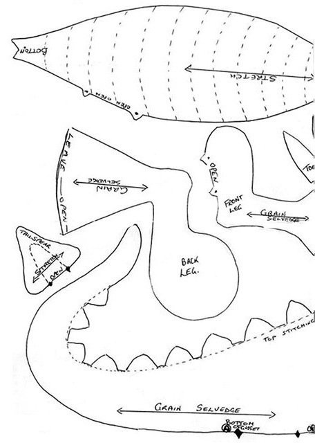 Выкройка дракона мягкая игрушка