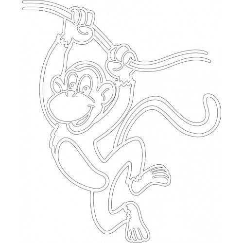 Трафарет обезьяны