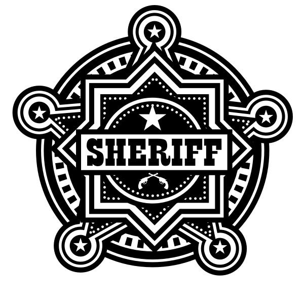 Значок шерифа дикий Запад