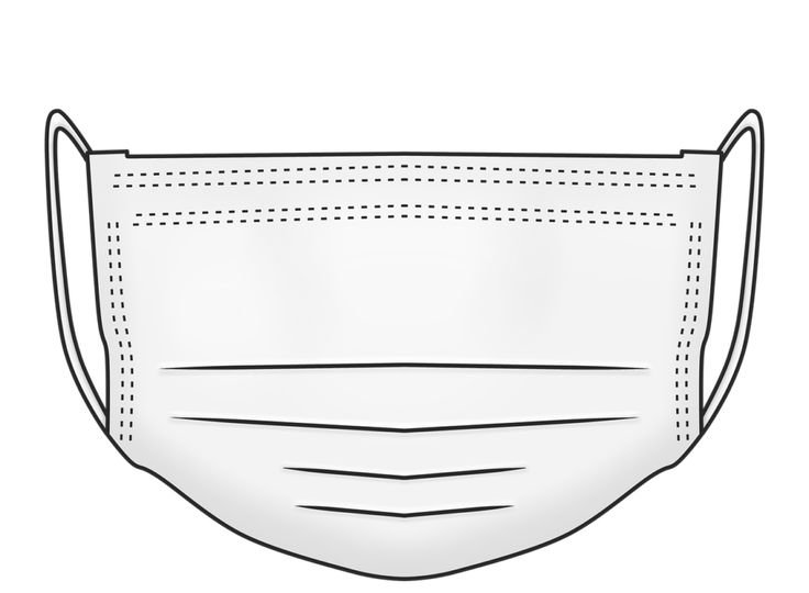 Лицо в маске медицинской рисунок